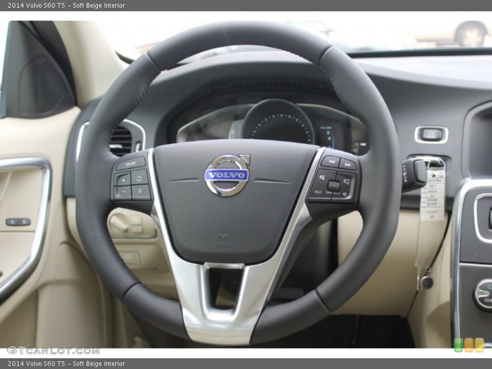 Soft Beige Interior Steering Wheel for the 2014 Volvo S60 T5 #83601978