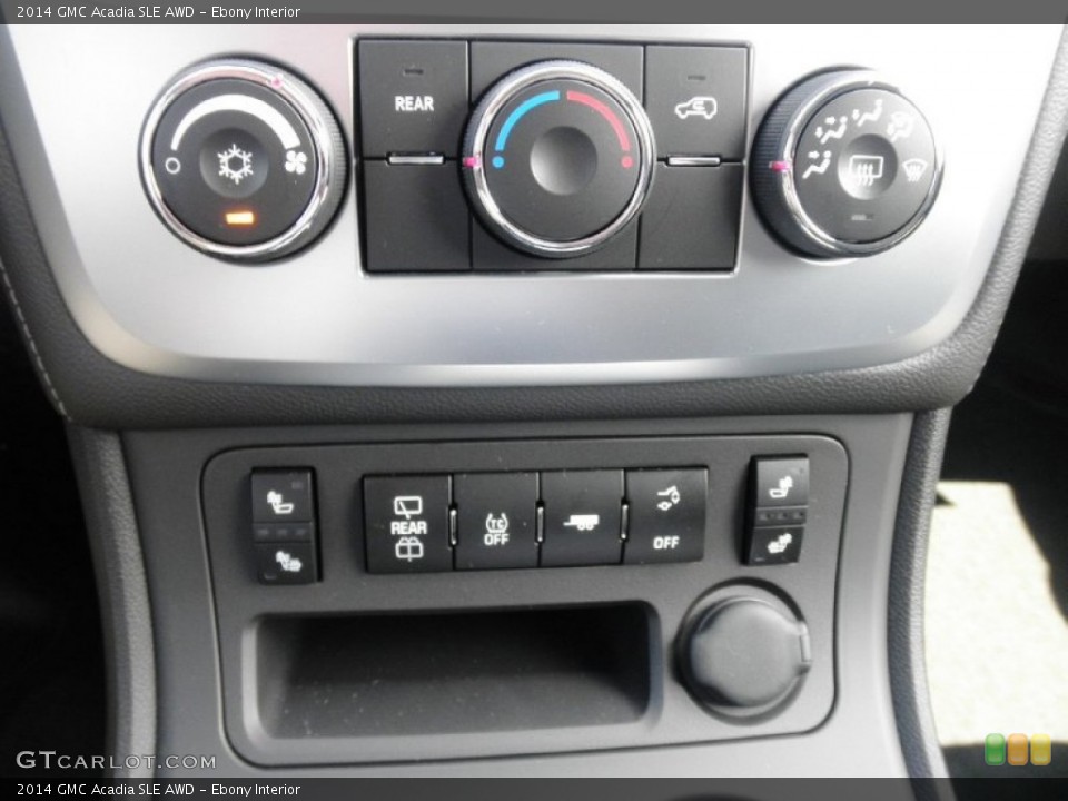 Ebony Interior Controls for the 2014 GMC Acadia SLE AWD #83604558