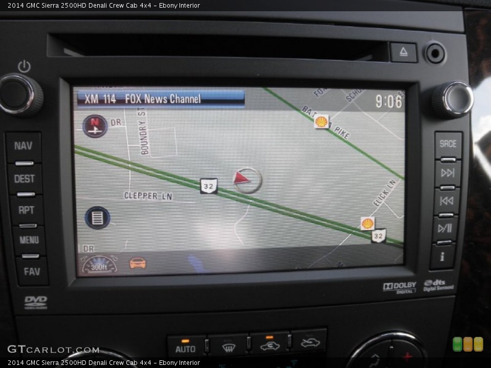 Ebony Interior Navigation for the 2014 GMC Sierra 2500HD Denali Crew Cab 4x4 #83605086