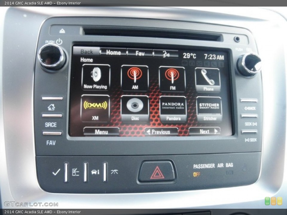 Ebony Interior Controls for the 2014 GMC Acadia SLE AWD #83606835