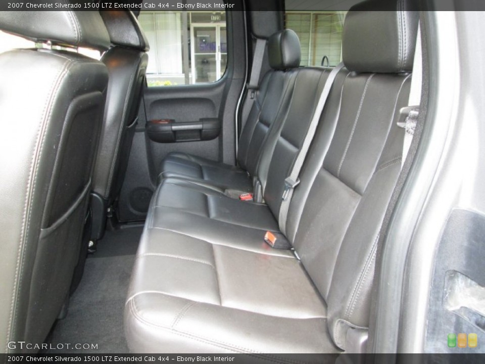 Ebony Black Interior Rear Seat for the 2007 Chevrolet Silverado 1500 LTZ Extended Cab 4x4 #83608680