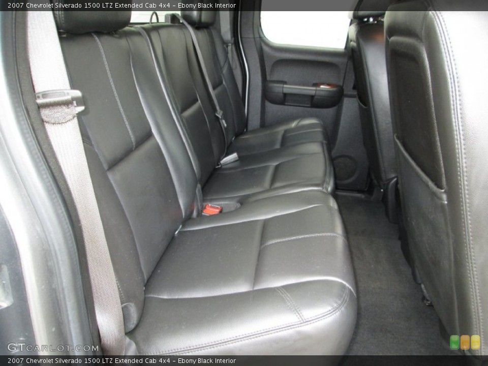 Ebony Black Interior Rear Seat for the 2007 Chevrolet Silverado 1500 LTZ Extended Cab 4x4 #83608698