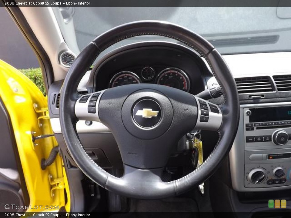 Ebony Interior Steering Wheel for the 2008 Chevrolet Cobalt SS Coupe #83609757