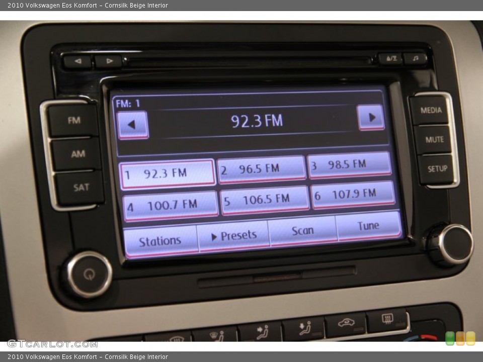 Cornsilk Beige Interior Audio System for the 2010 Volkswagen Eos Komfort #83610954