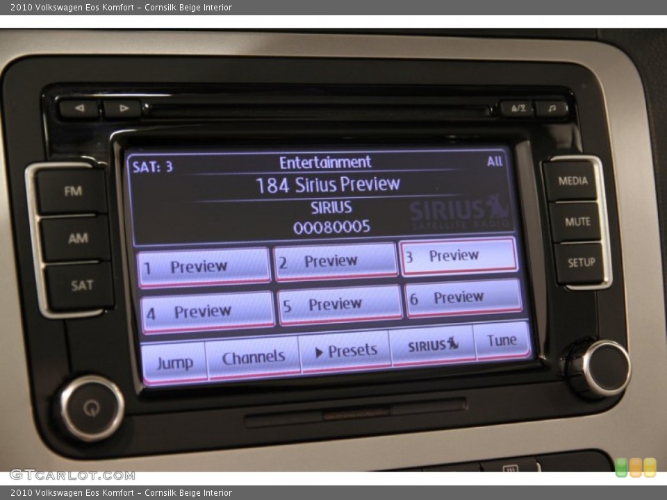 Cornsilk Beige Interior Audio System for the 2010 Volkswagen Eos Komfort #83610963