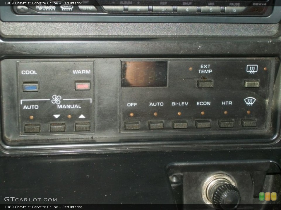 Red Interior Controls for the 1989 Chevrolet Corvette Coupe #83613204