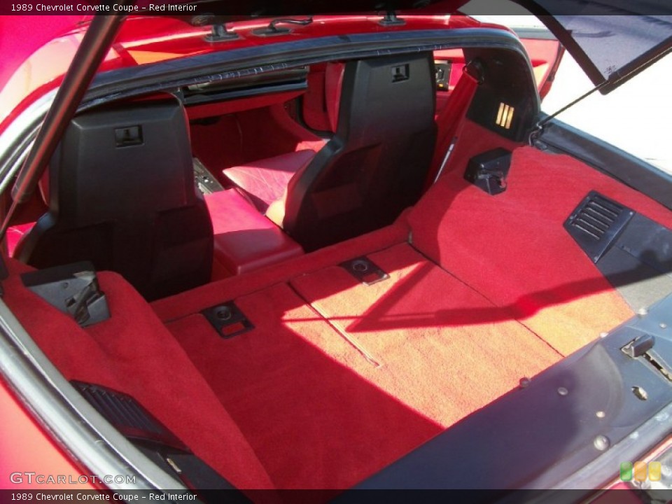 Red Interior Trunk for the 1989 Chevrolet Corvette Coupe #83613270