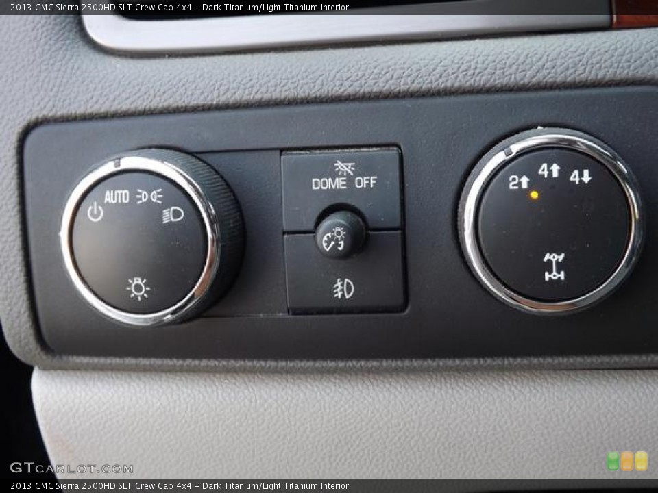 Dark Titanium/Light Titanium Interior Controls for the 2013 GMC Sierra 2500HD SLT Crew Cab 4x4 #83616384