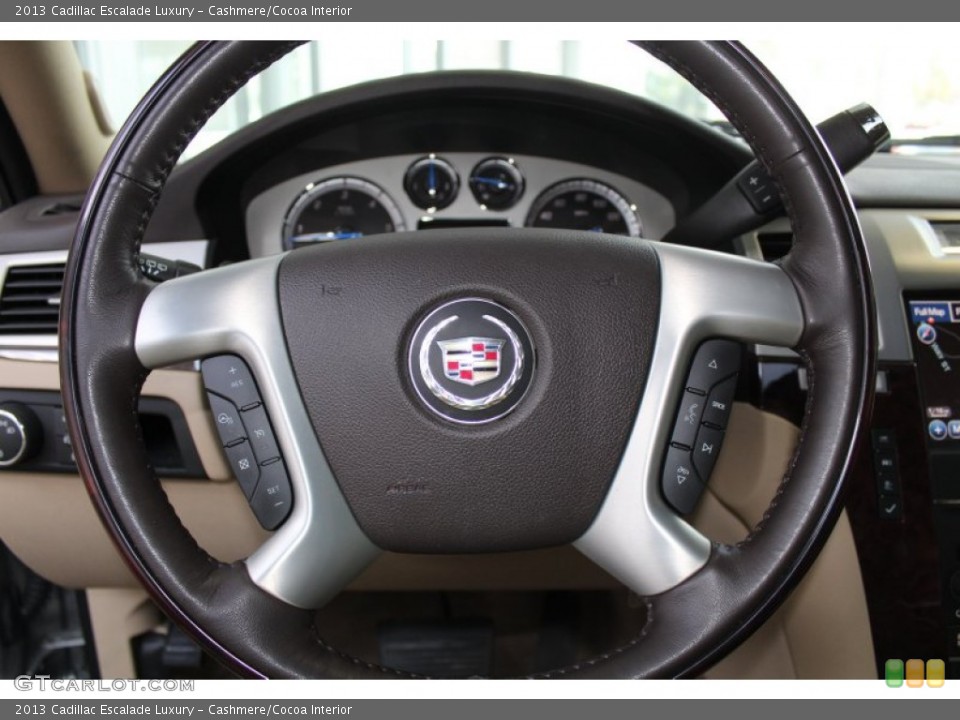 Cashmere/Cocoa Interior Steering Wheel for the 2013 Cadillac Escalade Luxury #83620533