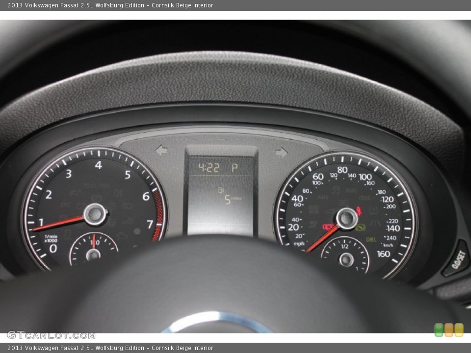 Cornsilk Beige Interior Gauges for the 2013 Volkswagen Passat 2.5L Wolfsburg Edition #83622546
