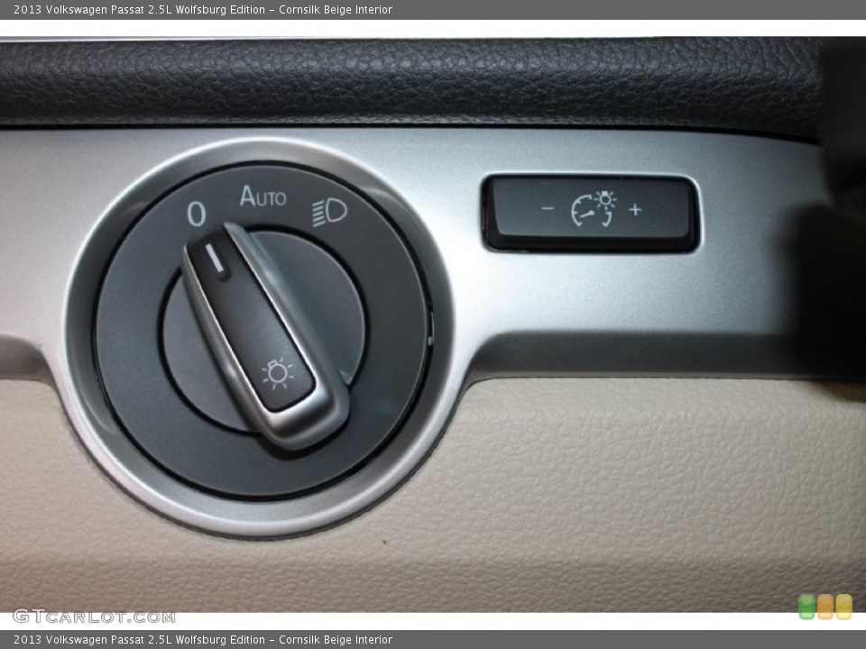 Cornsilk Beige Interior Controls for the 2013 Volkswagen Passat 2.5L Wolfsburg Edition #83622549