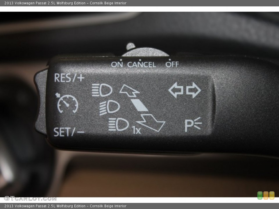 Cornsilk Beige Interior Controls for the 2013 Volkswagen Passat 2.5L Wolfsburg Edition #83622552