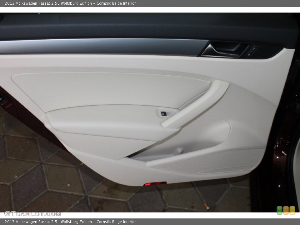 Cornsilk Beige Interior Door Panel for the 2013 Volkswagen Passat 2.5L Wolfsburg Edition #83622555