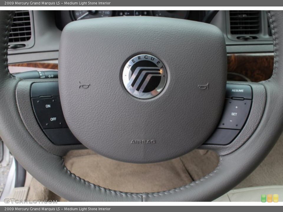 Medium Light Stone Interior Steering Wheel for the 2009 Mercury Grand Marquis LS #83622870