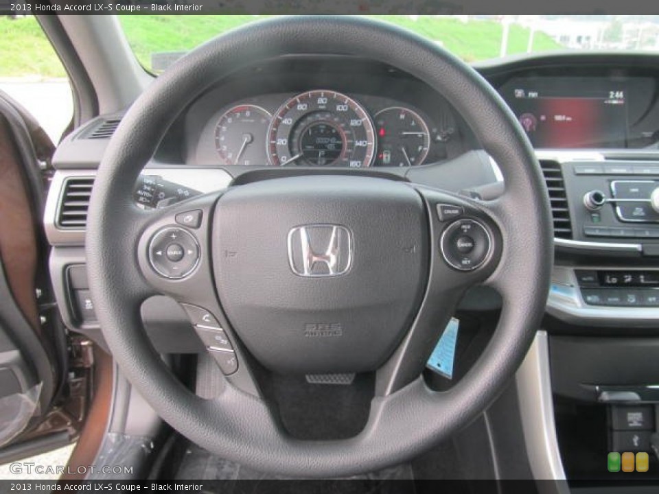 Black Interior Steering Wheel for the 2013 Honda Accord LX-S Coupe #83625611