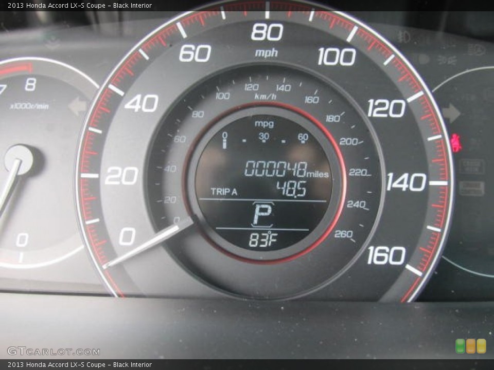 Black Interior Gauges for the 2013 Honda Accord LX-S Coupe #83625809