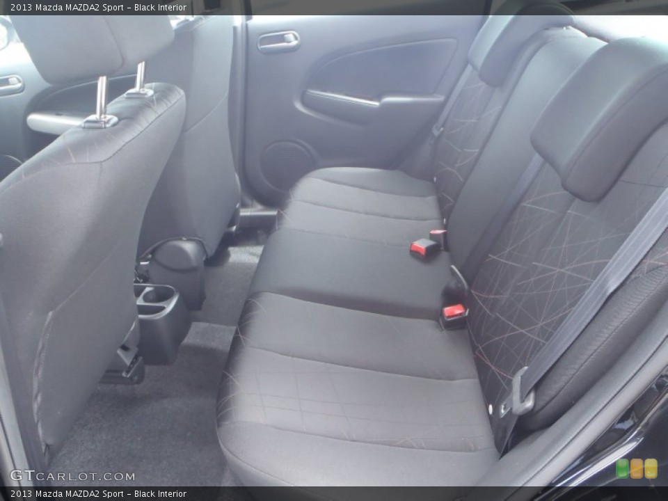 Black Interior Rear Seat for the 2013 Mazda MAZDA2 Sport #83626144