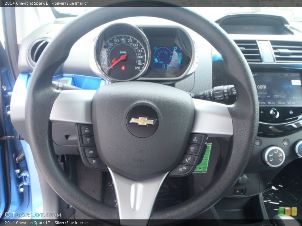 Silver/Blue Interior Steering Wheel for the 2014 Chevrolet Spark LT #83626852