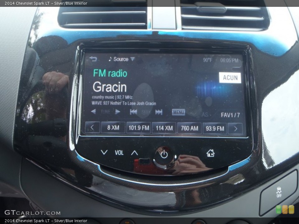 Silver/Blue Interior Controls for the 2014 Chevrolet Spark LT #83626882
