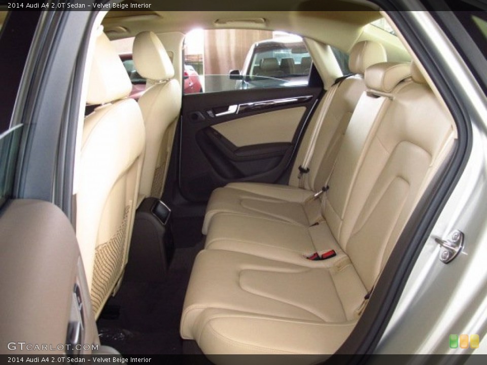 Velvet Beige Interior Rear Seat for the 2014 Audi A4 2.0T Sedan #83627671