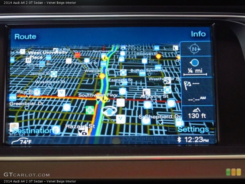 Velvet Beige Interior Navigation for the 2014 Audi A4 2.0T Sedan #83628028
