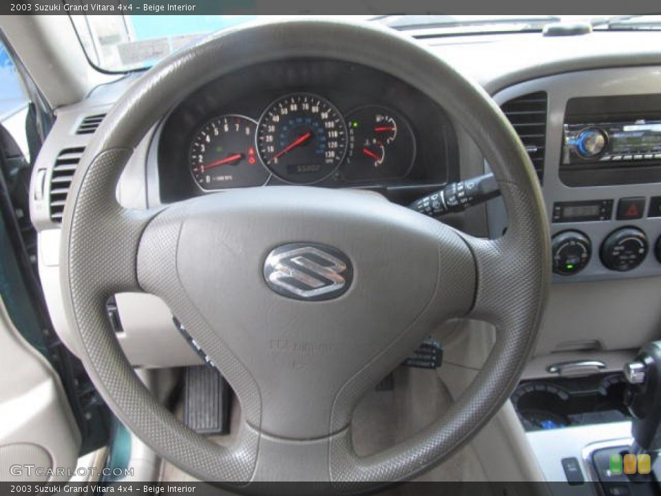 Beige Interior Steering Wheel for the 2003 Suzuki Grand Vitara 4x4 #83628565