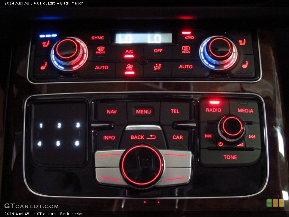Black Interior Controls for the 2014 Audi A8 L 4.0T quattro #83628826