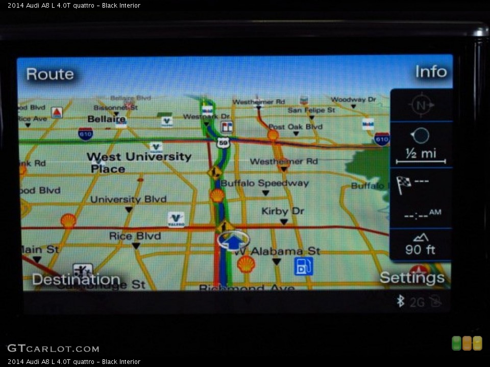 Black Interior Navigation for the 2014 Audi A8 L 4.0T quattro #83628874