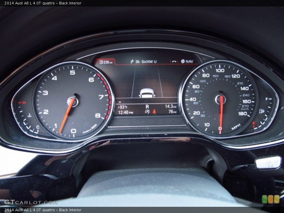Black Interior Gauges for the 2014 Audi A8 L 4.0T quattro #83628898