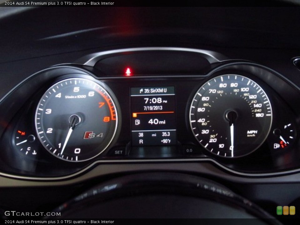 Black Interior Gauges for the 2014 Audi S4 Premium plus 3.0 TFSI quattro #83630521