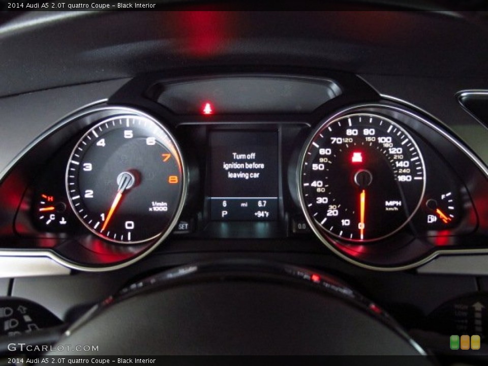 Black Interior Gauges for the 2014 Audi A5 2.0T quattro Coupe #83631211