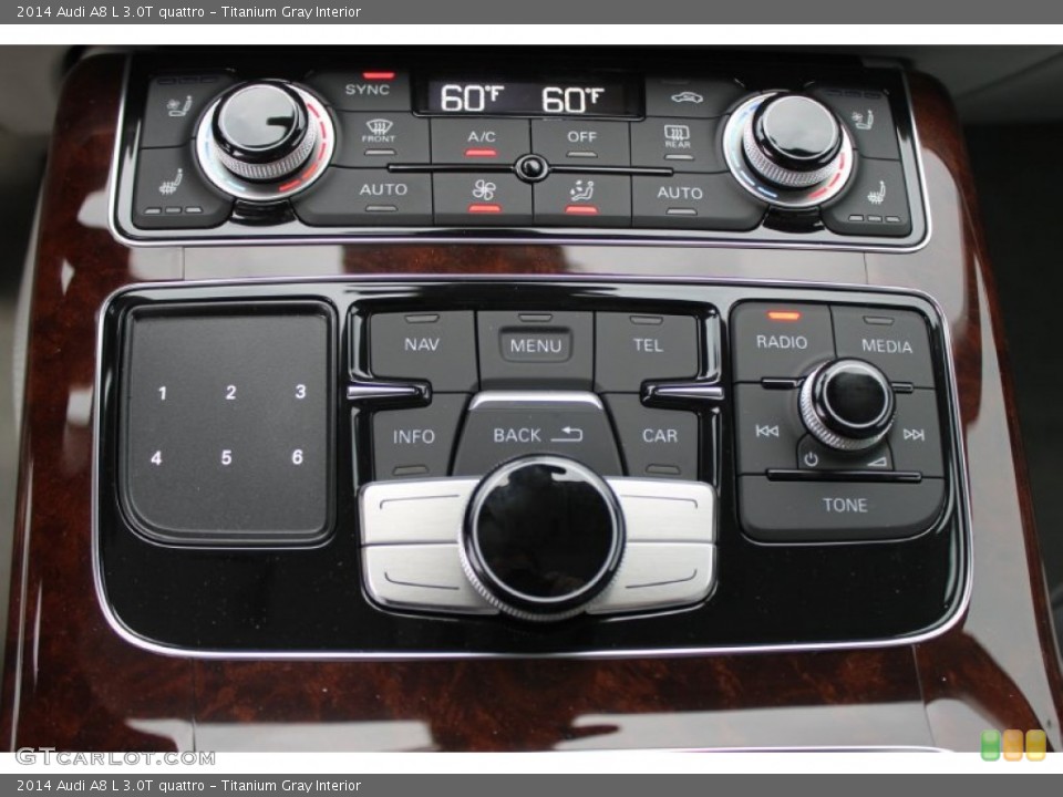 Titanium Gray Interior Controls for the 2014 Audi A8 L 3.0T quattro #83632306