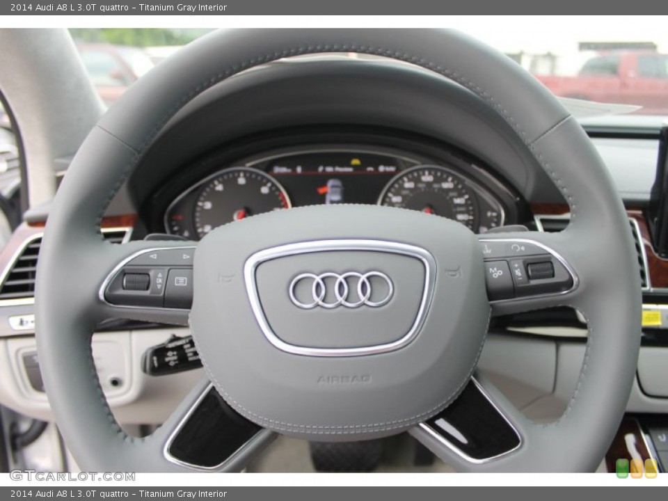 Titanium Gray Interior Steering Wheel for the 2014 Audi A8 L 3.0T quattro #83632377