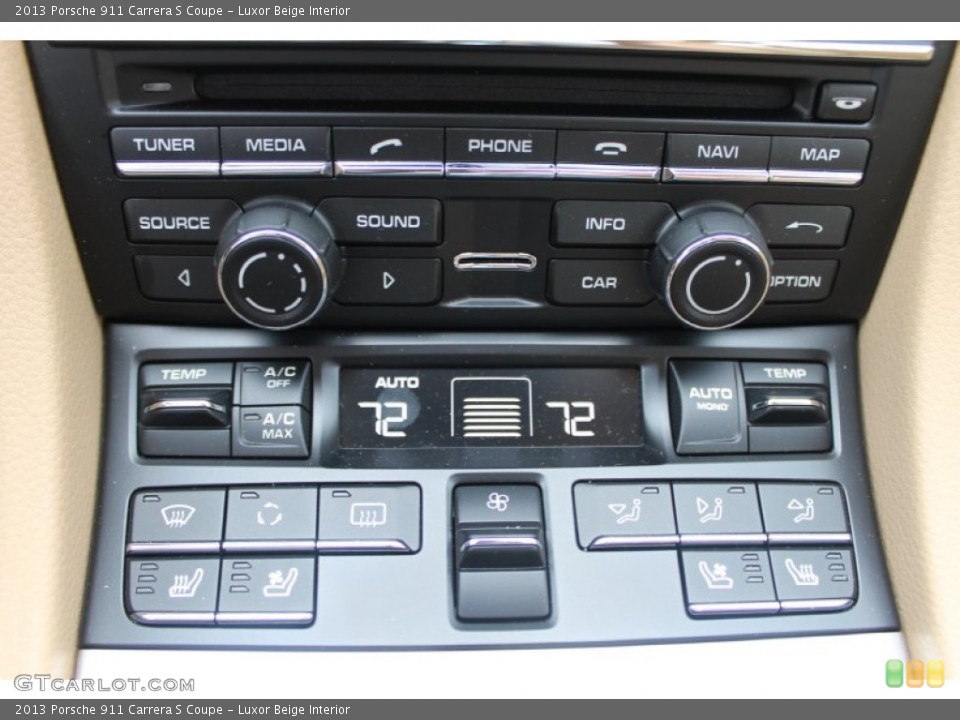 Luxor Beige Interior Controls for the 2013 Porsche 911 Carrera S Coupe #83633383