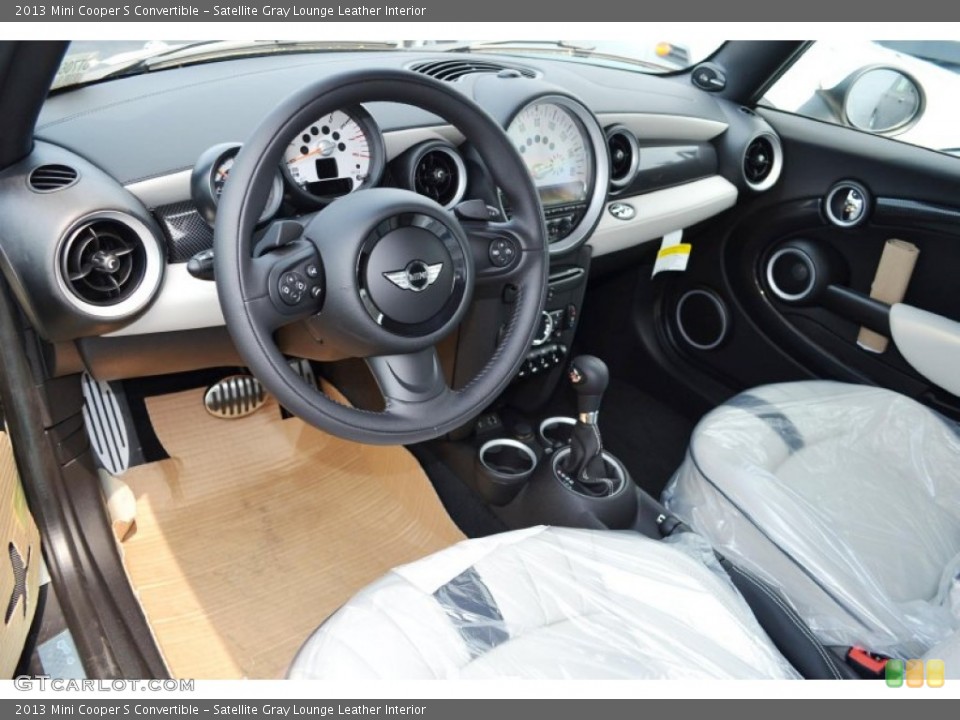 Satellite Gray Lounge Leather Interior Photo for the 2013 Mini Cooper S Convertible #83635363