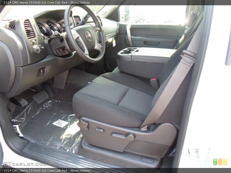 Ebony Interior Photo for the 2014 GMC Sierra 2500HD SLE Crew Cab 4x4 #83638894