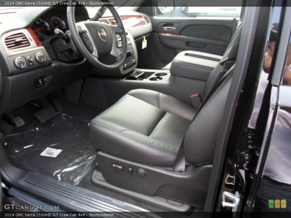 Ebony Interior Photo for the 2014 GMC Sierra 2500HD SLT Crew Cab 4x4 #83639197