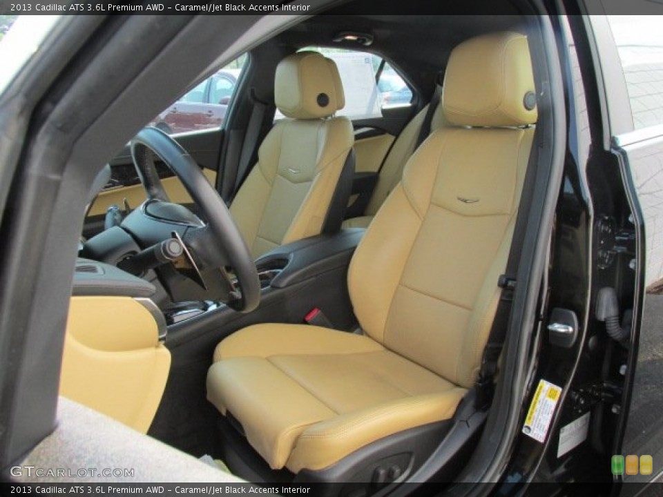 Caramel/Jet Black Accents Interior Front Seat for the 2013 Cadillac ATS 3.6L Premium AWD #83642542