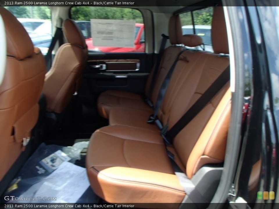 Black/Cattle Tan Interior Rear Seat for the 2013 Ram 2500 Laramie Longhorn Crew Cab 4x4 #83642707