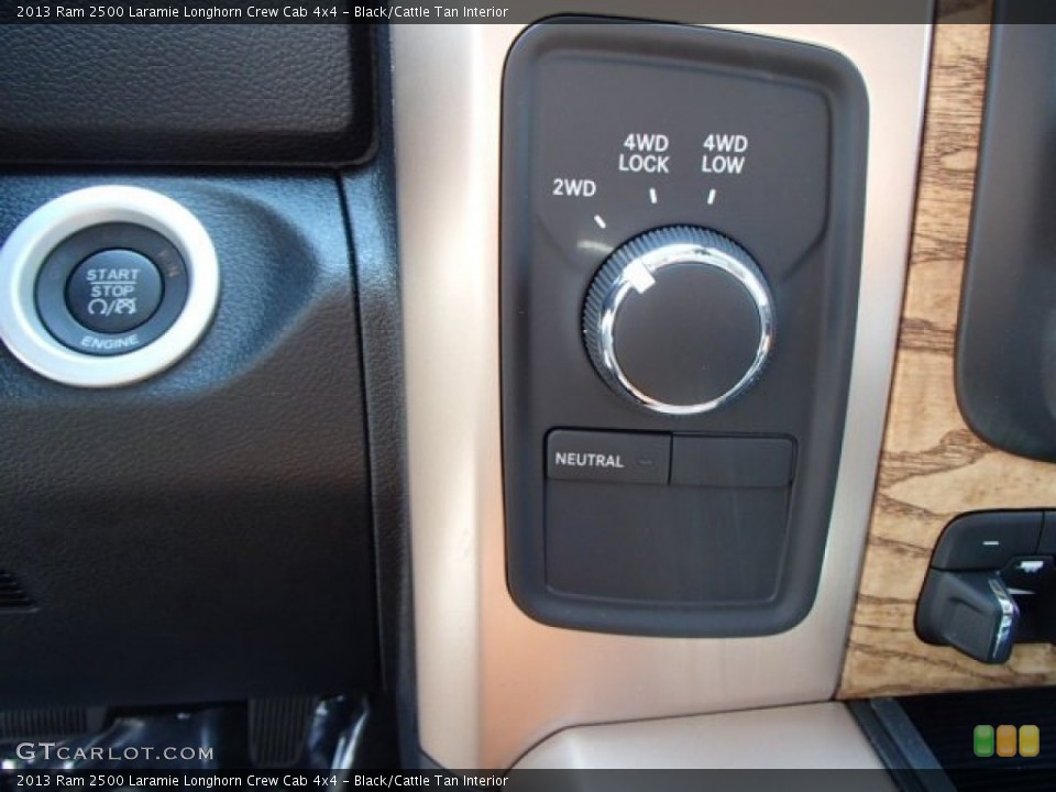Black/Cattle Tan Interior Controls for the 2013 Ram 2500 Laramie Longhorn Crew Cab 4x4 #83642812