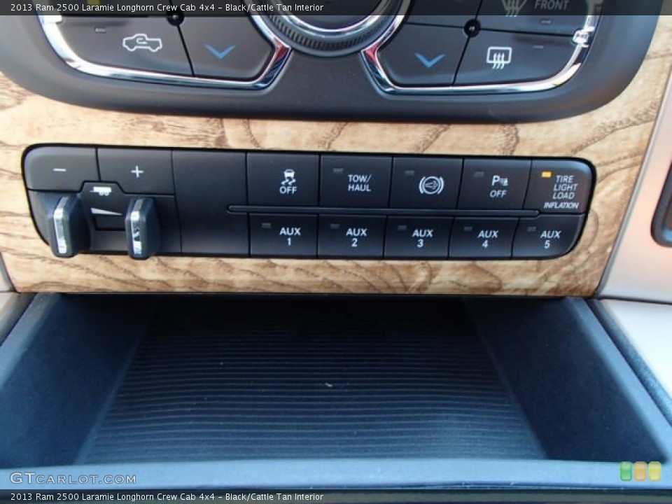 Black/Cattle Tan Interior Controls for the 2013 Ram 2500 Laramie Longhorn Crew Cab 4x4 #83642836