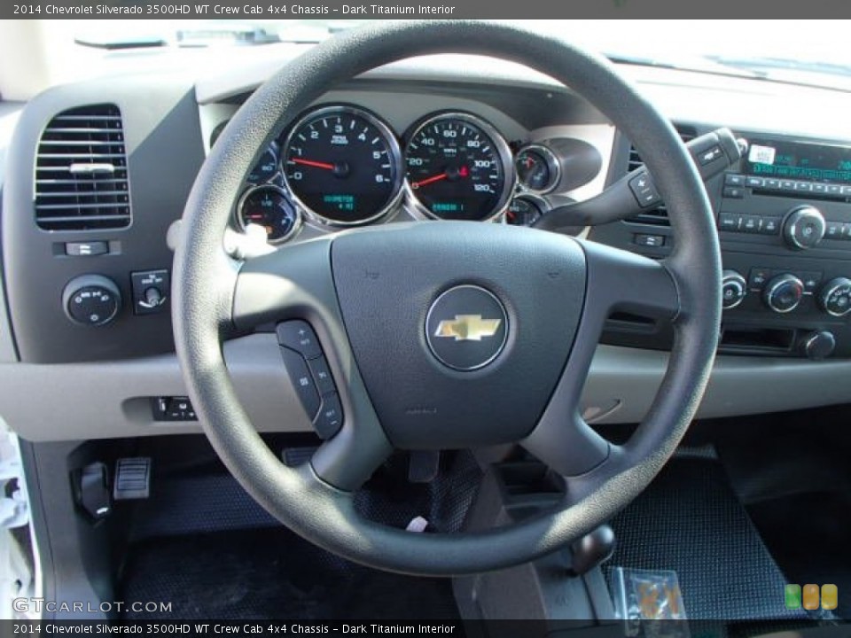 Dark Titanium Interior Steering Wheel for the 2014 Chevrolet Silverado 3500HD WT Crew Cab 4x4 Chassis #83644543