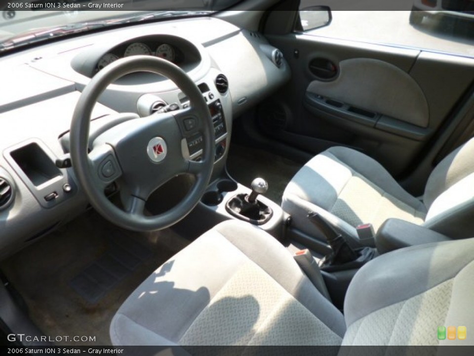 Gray Interior Prime Interior for the 2006 Saturn ION 3 Sedan #83646652