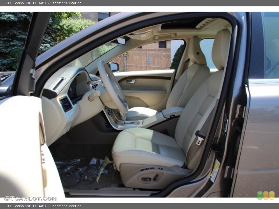 Sandstone Interior Front Seat for the 2010 Volvo S80 T6 AWD #83648128