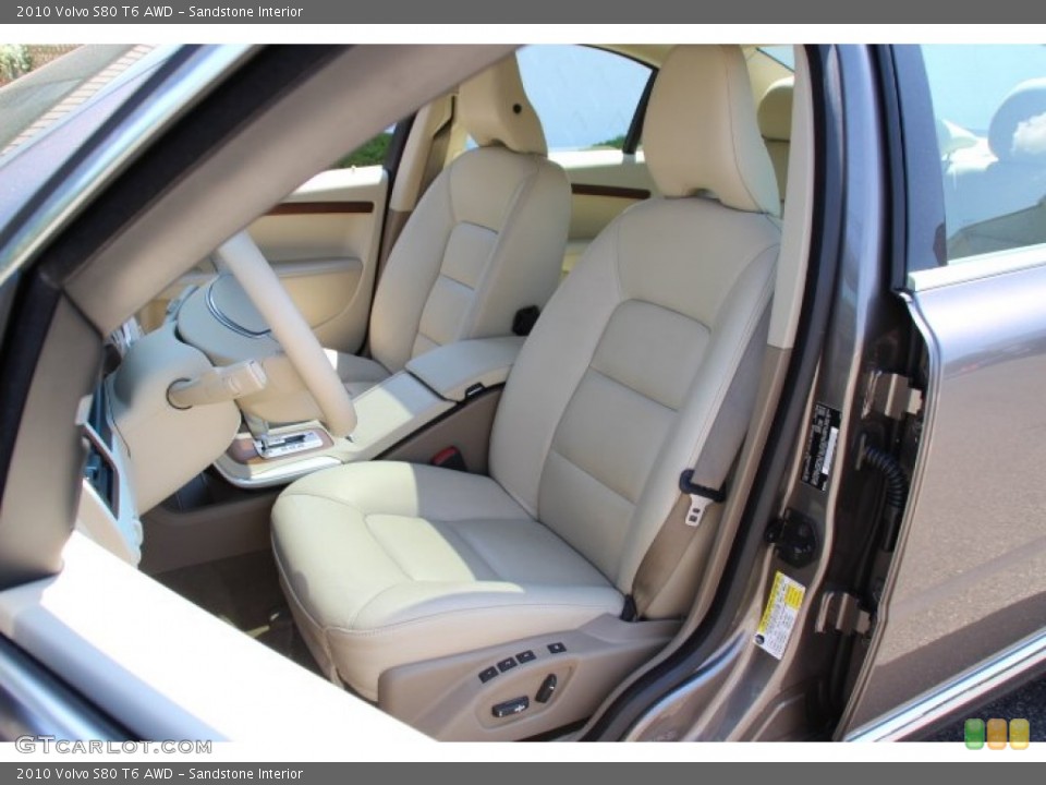 Sandstone Interior Front Seat for the 2010 Volvo S80 T6 AWD #83648146