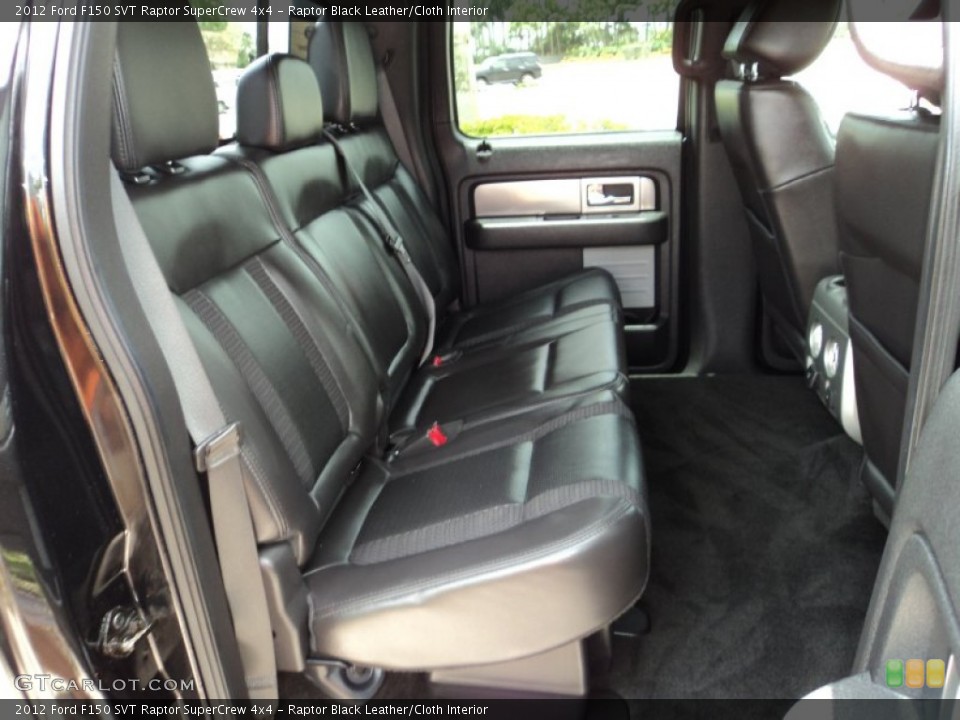 Raptor Black Leather/Cloth Interior Rear Seat for the 2012 Ford F150 SVT Raptor SuperCrew 4x4 #83648248