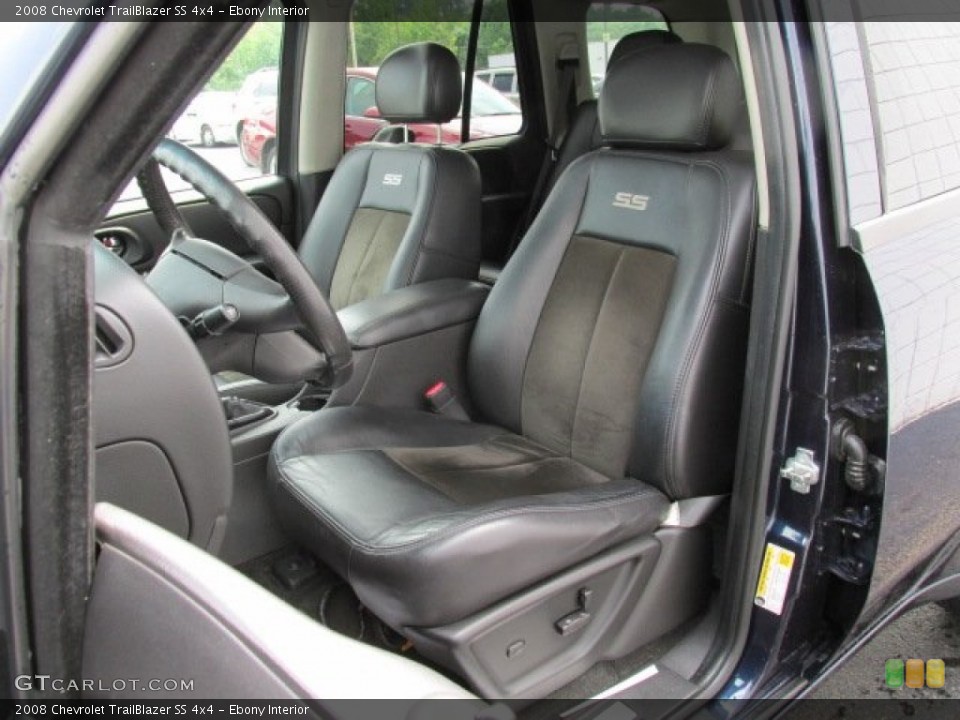 Ebony Interior Front Seat for the 2008 Chevrolet TrailBlazer SS 4x4 #83648866