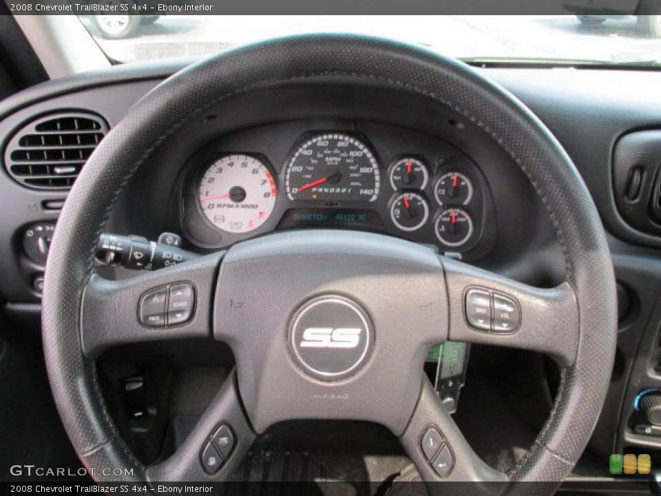 Ebony Interior Steering Wheel for the 2008 Chevrolet TrailBlazer SS 4x4 #83648977