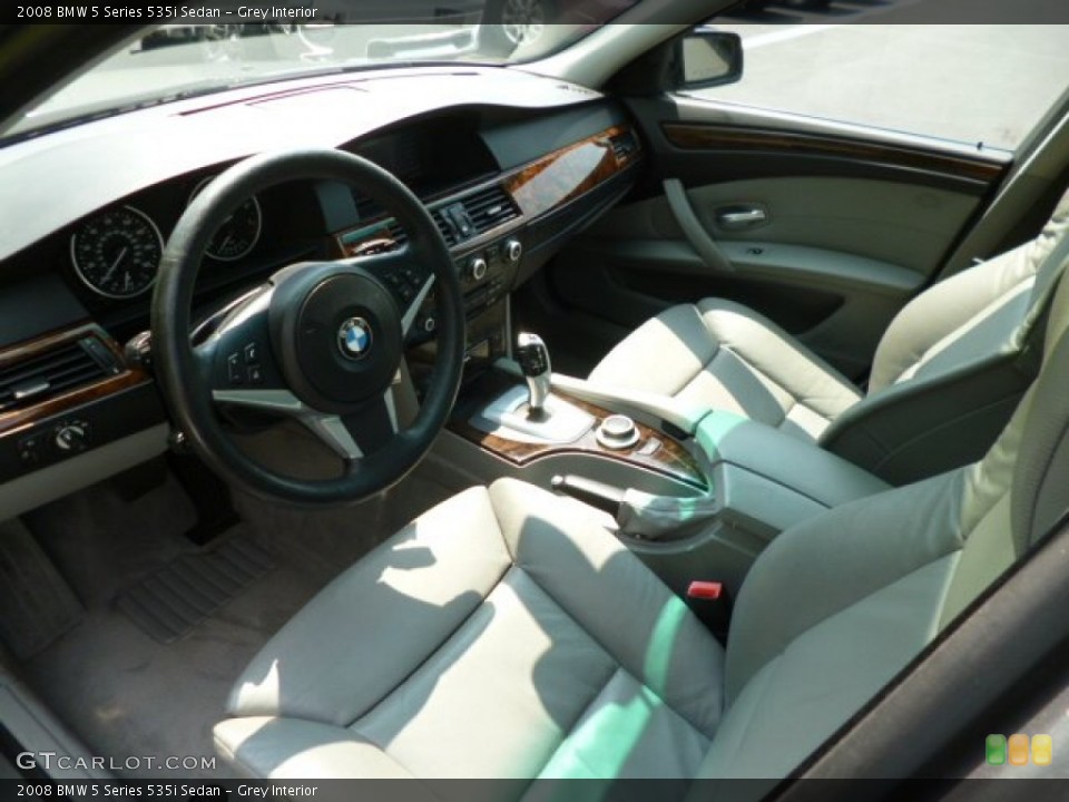 Grey Interior Prime Interior for the 2008 BMW 5 Series 535i Sedan #83649481