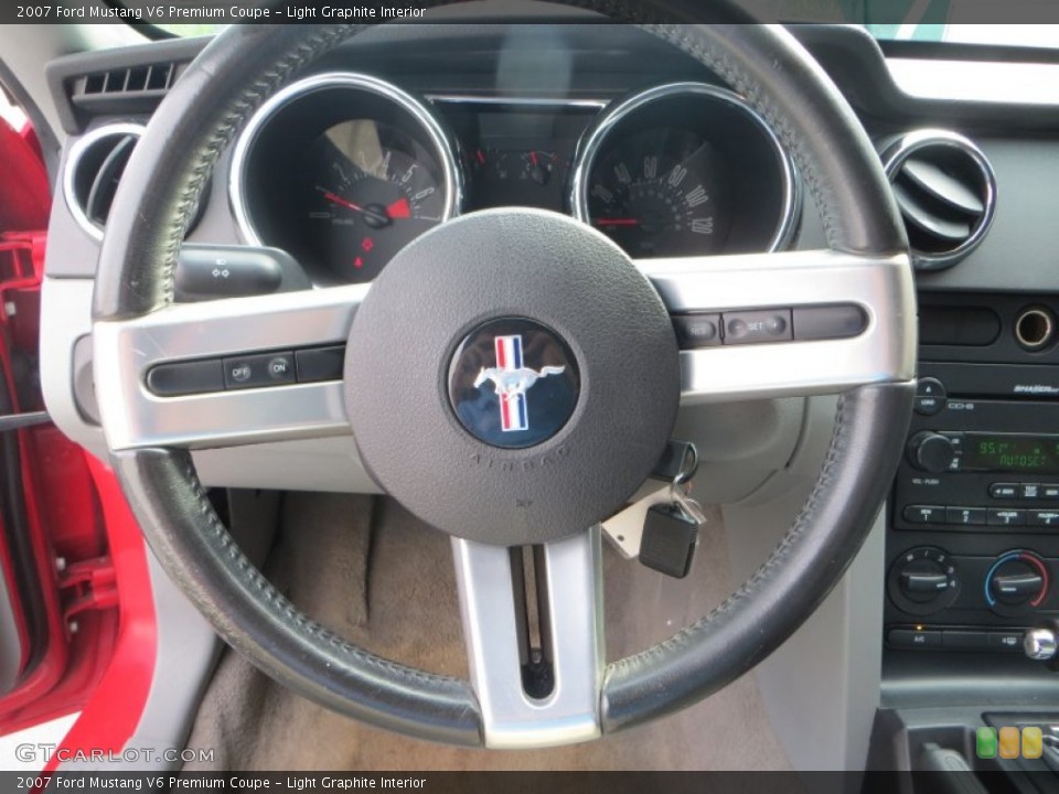 Light Graphite Interior Steering Wheel for the 2007 Ford Mustang V6 Premium Coupe #83654140